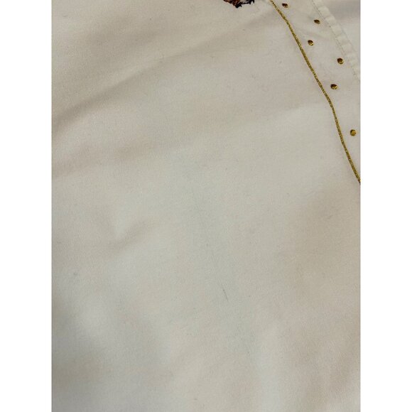 Set Of 4 White Embroidered Yorkie Placemats & Napkins Danbury Mint - Picture 12 of 13